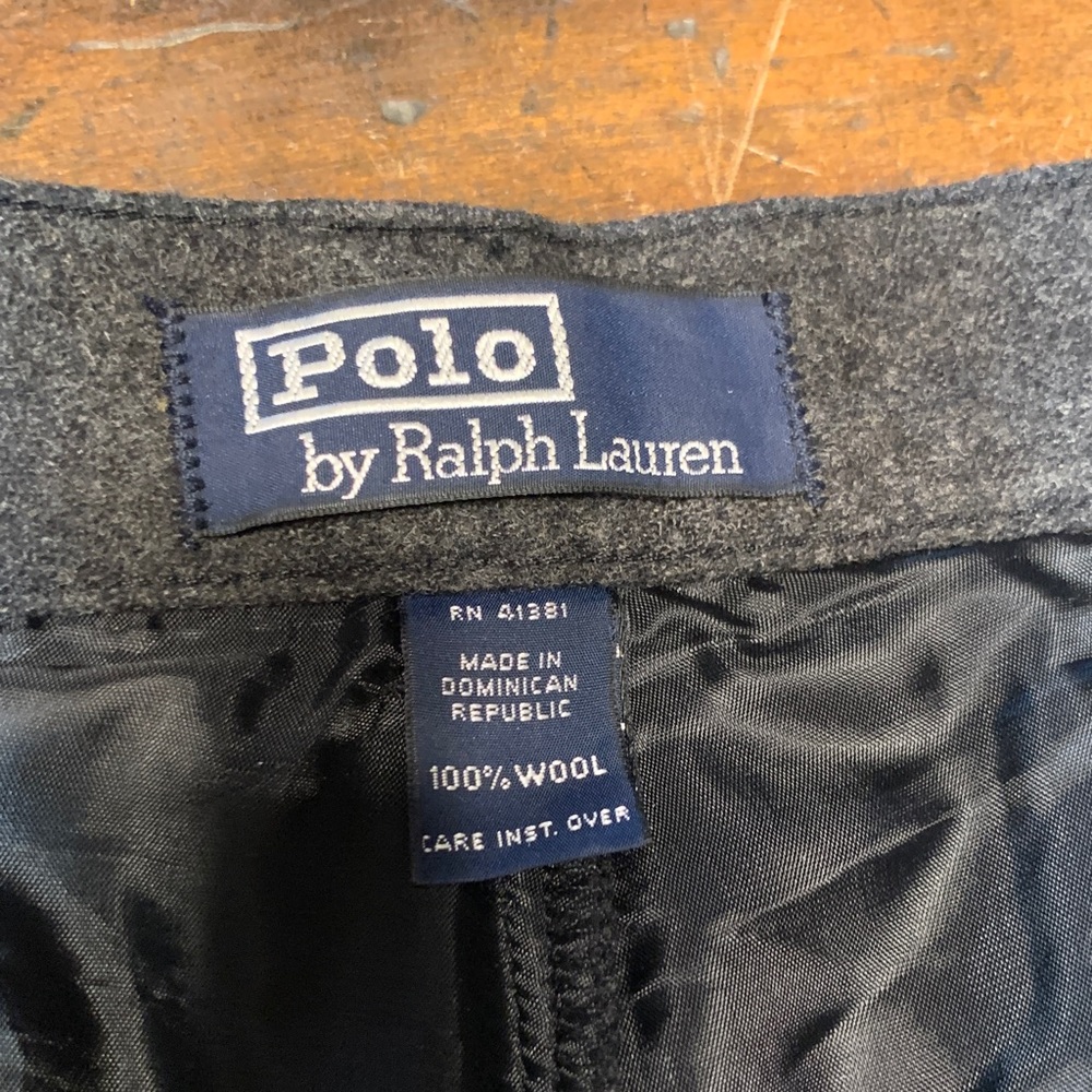 VTG POLO RALPH LAUREN GRAY WOOL PHILIP PANT - Picture 2 of 16
